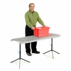 Omni Metalcraft 1-3/8" Dia. Aluminum Roller Conveyor Straight Section RAHS1.4-18-3-5 -Cheap Conveyors Store 158024 38 30