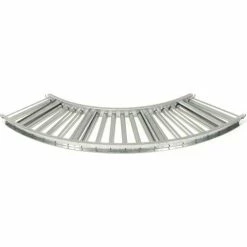 Omni Metalcraft 1-3/8" Dia. Aluminum Roller Conveyor Curved Section RAHC1.4-12-3-90 -Cheap Conveyors Store 158104 02 3