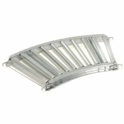 Omni Metalcraft 1-3/8" Dia. Aluminum Roller Conveyor Curved Section RAHC1.4-24-3-45