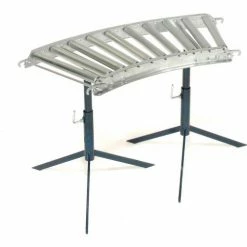 Omni Metalcraft 1-3/8" Dia. Steel Roller Conveyor Curved Section RSHC1.4-12-3-45 -Cheap Conveyors Store 158110 07