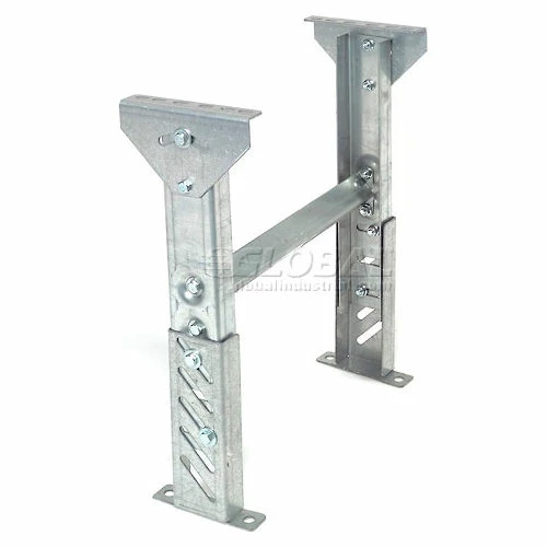 Omni Metalcraft 1.9" Roller Conveyor Leg Support 24"W I.D. with 14" to 20"H 2 Omni Metalcraft 1.9" Roller Conveyor Leg Support 24"W I.D. with 14" to 20"H - Image 2