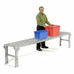 Omni Metalcraft Aluminum Skate Wheel Conveyor Straight Section WAHS3-18-16-5 -Cheap Conveyors Store 242126 44 11