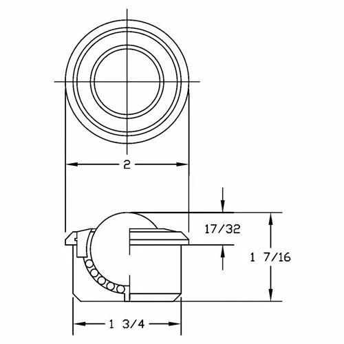 Ashland Conveyor Products Ashland Drop In Ball Transfer 25909 - 1-3/16" Dia. Carbon Steel Ball 500 Lb. 2 Ashland Conveyor Products Ashland Drop In Ball Transfer 25909 - 1-3/16" Dia. Carbon Steel Ball 500 Lb. - Image 2