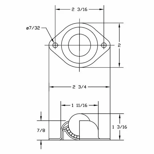 Ashland Conveyor Products Ashland Flange Ball Transfer 37819 - 1" Dia. Stainless Steel Ball 75 Lb. 2 Ashland Conveyor Products Ashland Flange Ball Transfer 37819 - 1" Dia. Stainless Steel Ball 75 Lb. - Image 2