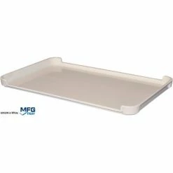 MFG Tray Molded Fiberglass Stackable Conveyor/Assembly Tray 600208 -23-7/8"L x 14-7/8"W x 1-3/8"H, White