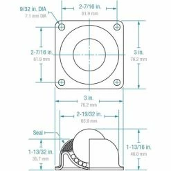 Hudson Bearings 1-1/2" Carbon Steel Main Ball 4 Hole Flange Carbon Steel Housing BT-1 1/2CS -Cheap Conveyors Store BT 1 1 2 ORTHO