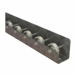 Omni Metalcraft Straight Flow Rail FRWL1.94-2-3-10 - J-Channel 2-29/32" OAW - 4 WPF 3" Axle Centers