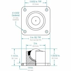 Hudson Bearings Hudson FHDBTM-1-3/16 CS/SS HD 1-3/16" Stainless Steel Ball 4 Hole Flange Carbon Steel Housing -Cheap Conveyors Store FHDBT 1 3 16 ORTHO