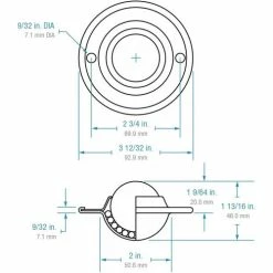 Hudson Bearings 1-1/2" Carbon Steel Low Profile Flying Saucer Ball Transfer FSBT-1 1/2CS -Cheap Conveyors Store FSBT 1 1 2 ORTHO