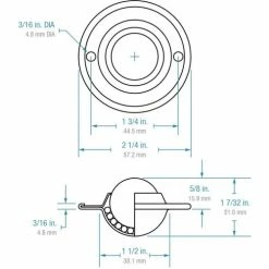 Hudson Bearings 1" Nylon Ball Carbon Steel Low-Profile Flying Saucer Ball Transfer NFSBT-1CS 6 Hudson Bearings 1" Nylon Ball Carbon Steel Low-Profile Flying Saucer Ball Transfer NFSBT-1CS -Cheap Conveyors Store FSBT 1 ORTHO 1