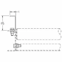 Ashland Conveyor Products Ashland Guard Pair 30213 for Ashland 5' Conveyors - Galvanized Steel 2-1/2"H x 1"W x 12Ga. -Cheap Conveyors Store GU3 2 1