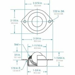 Hudson Bearings 1" Nylon Main Ball 2 Hole Flange Carbon Steel Housing NLPBT-1CS -Cheap Conveyors Store LPBT 1 ORTHO 1