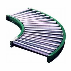 Ashland Conveyor Products Ashland 90° Curve Roller Conveyor - 10" BF - 1.9" Roller Dia. - 3" Axles - 30" Inside Radius