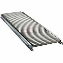 Ashland Conveyor Products Ashland 10' Straight Roller Conveyor - 22" BF - 1-3/8" Roller Diameter - 3" Axle Centers