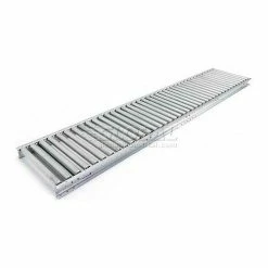UNEX® MRS 10'L 18"W Straight Gal. Steel Roller Conveyor - 1.9" Roller Dia. - 15" BF