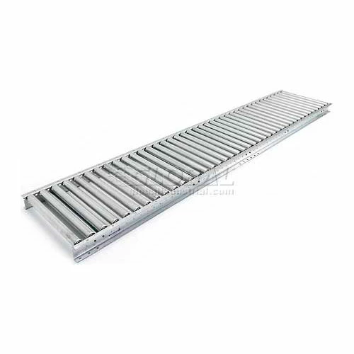 UNEX® MRS 5'L 18"W Straight Gal. Steel Roller Conveyor - 1.9" Roller Dia. - 15" BF 1 UNEX® MRS 5'L 18"W Straight Gal. Steel Roller Conveyor - 1.9" Roller Dia. - 15" BF