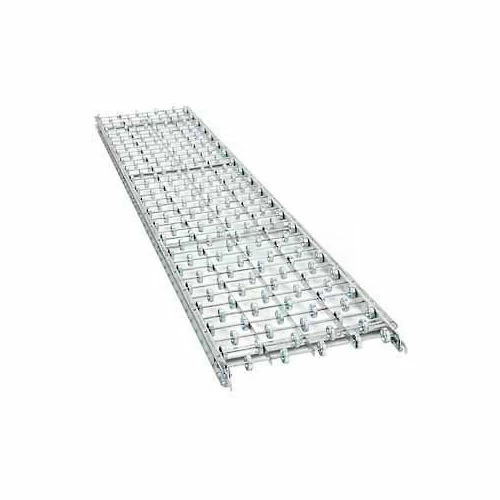 UNEX® SW 5'L 24"W Straight Galvanized Steel Skatewheel Conveyor - 22" BF - 20" WPF 4 UNEX® SW 5'L 24"W Straight Galvanized Steel Skatewheel Conveyor - 22" BF - 20" WPF - Image 4